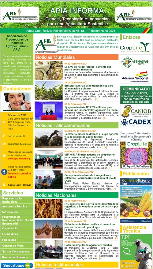 Noticias Destacadas del Sector Agrícola | Febrero 2021