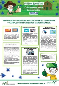 Recomendaciones de bioseguridad en el transporte y manipulación de insumos agropecuarios