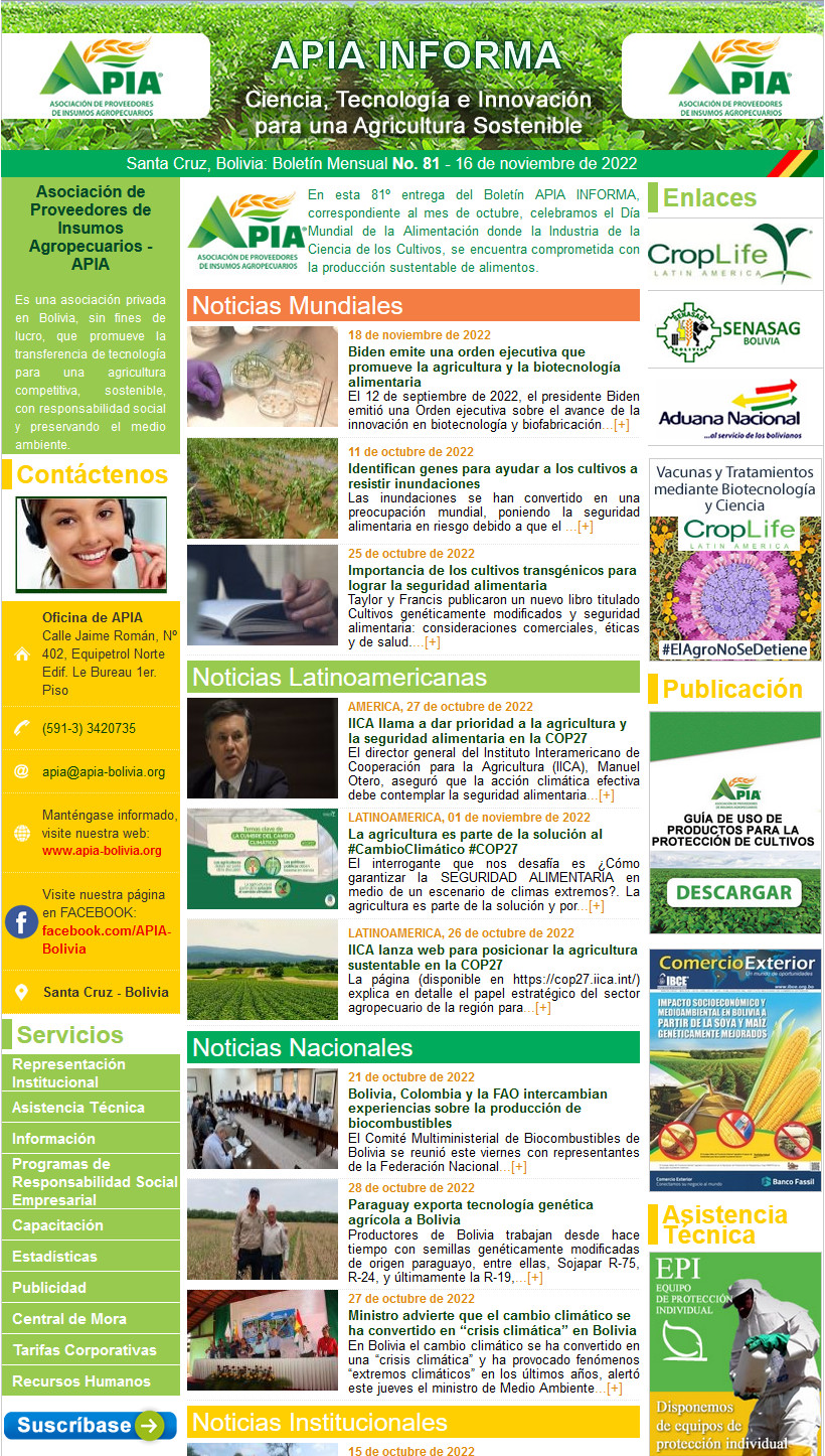 Noticias Destacadas del Sector Agrícola | Octubre 2022
